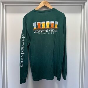 Vineyard Vines Dark Green Flight Deck Long Sleeve Tee